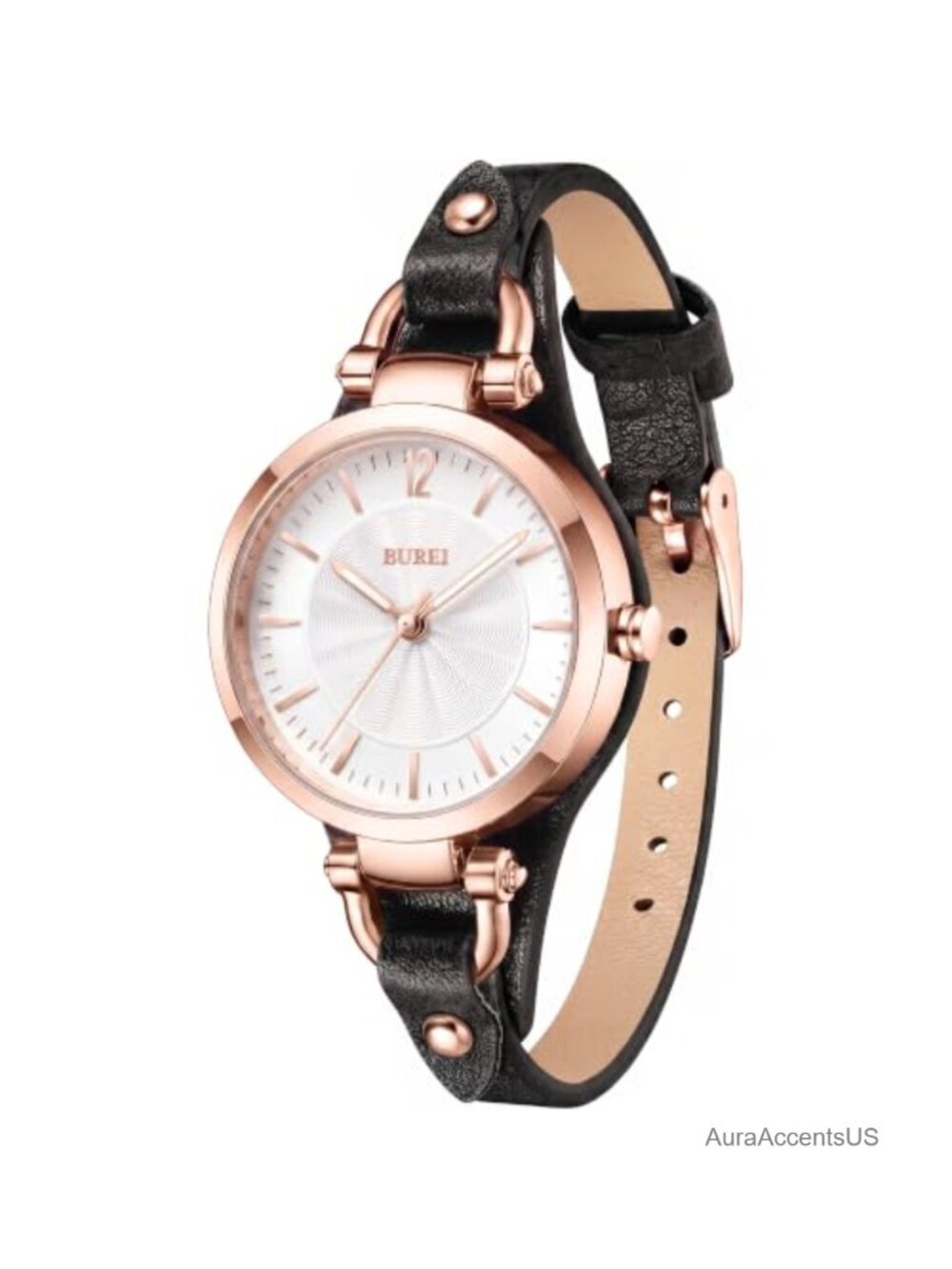 Women's Simple Leather Strap Watch Analog Quartz Small Thin Wristwatch